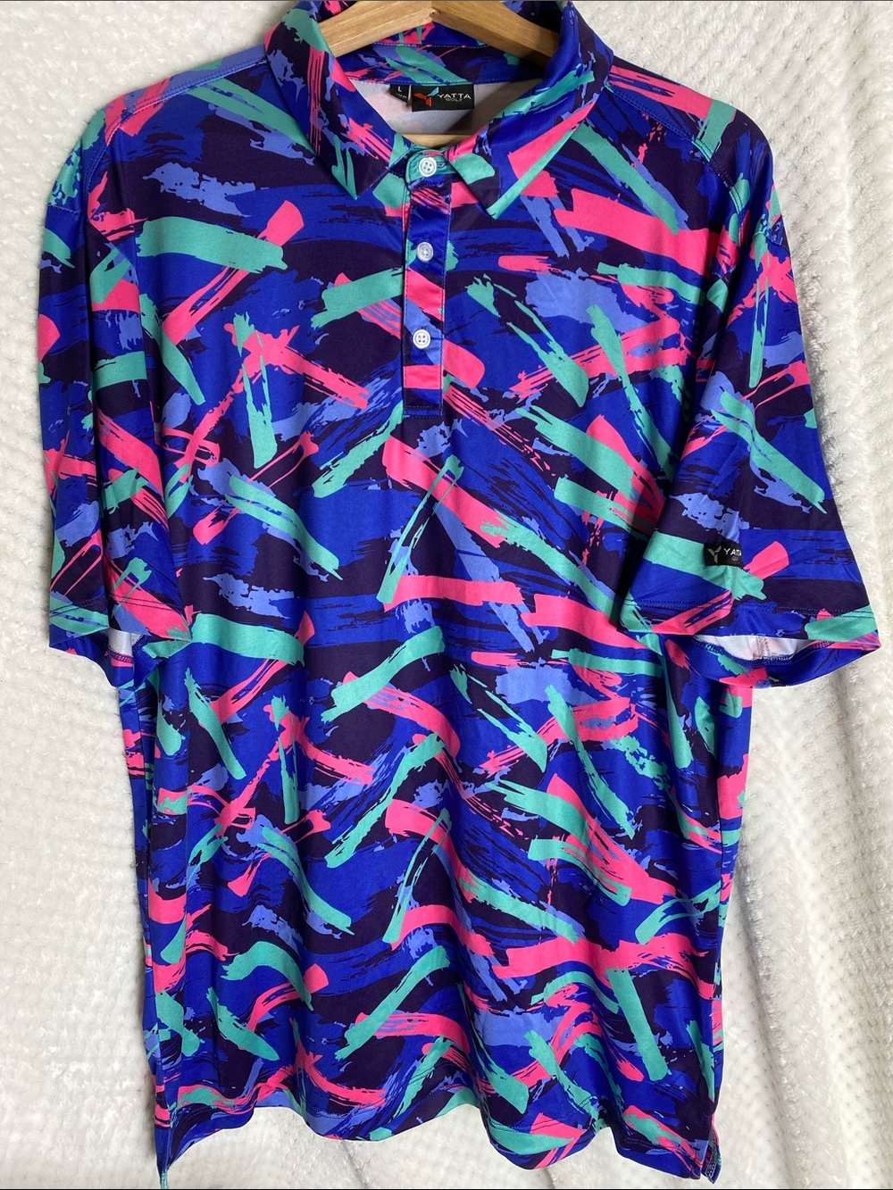 Men’s Abstract Print Yatta Golf Polo Shirt